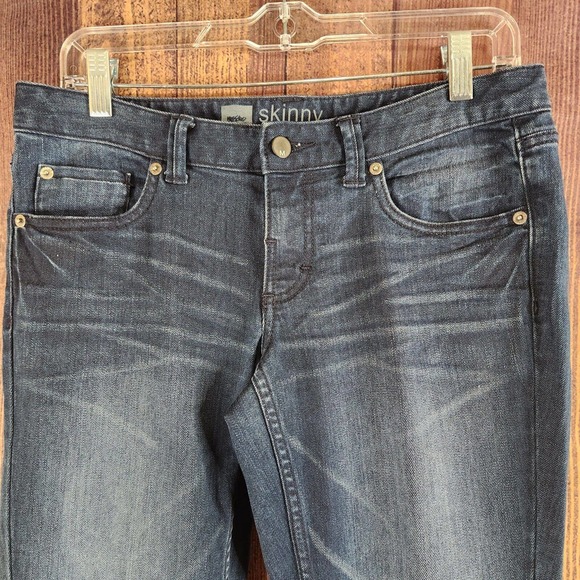 Mossimo Womens Jeans Size 4 Dark Wash Skinny Denim Blue Stretch - Picture 3 of 8